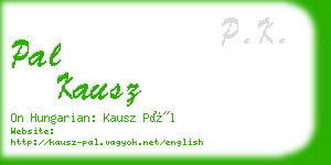 pal kausz business card